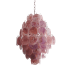 Aurora Lustre Rose Murano Verre Soufflé-Main Disques - Neutralighting