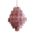 Aurora Lustre Rose Murano Verre Soufflé-Main Disques - Neutralighting