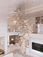 Nephele Chandelier Feuille en Cristal - Neutralighting