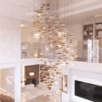 Nephele Chandelier Feuille en Cristal - Neutralighting