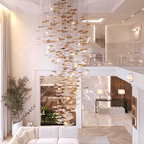 Nephele Chandelier Feuille en Cristal - Neutralighting