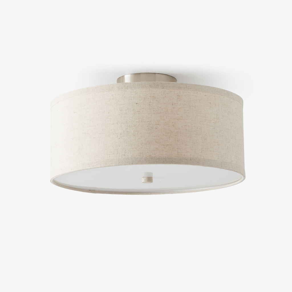 Lustra Plafonnier à Abat-jour en Lin Simple et Élégant - Neutralighting