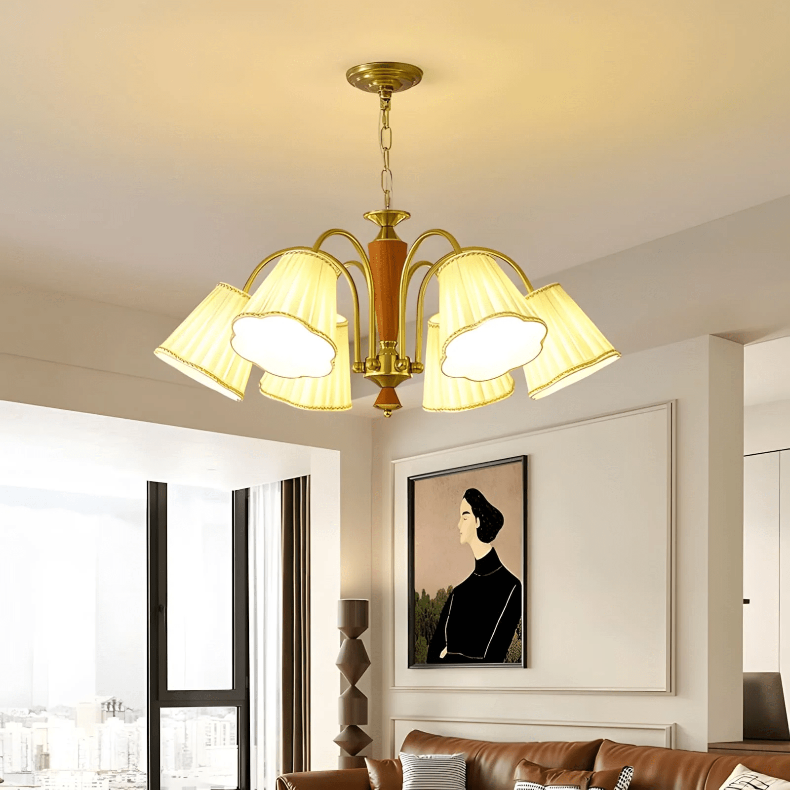 Elijh Lustre Vintage en Tissu - Neutralighting