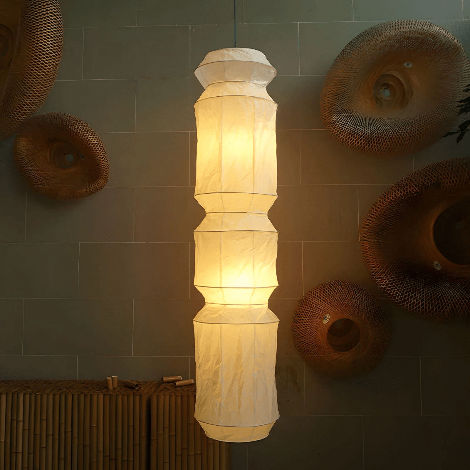 Elsie Lampe Pendante Papier Vintage - Neutralighting