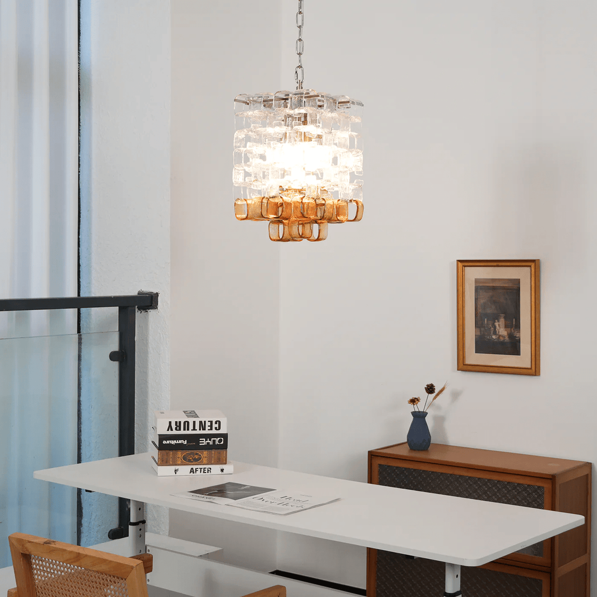 Aurora Chandelier en Verre de Murano Géométrique - Neutralighting