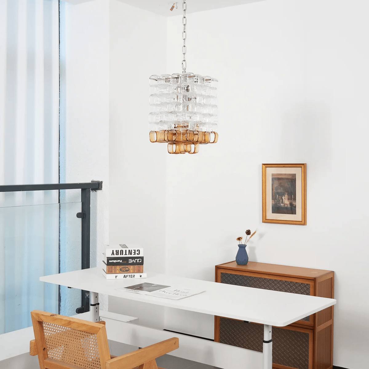 Aurora Chandelier en Verre de Murano Géométrique - Neutralighting