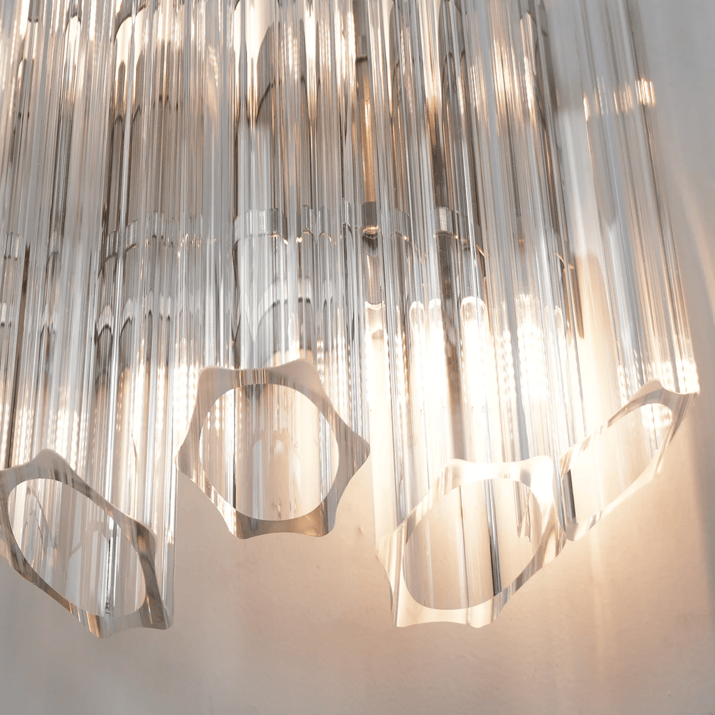 Aurora Applique Murale Transparent Murano Verre Tube Cascade - Neutralighting