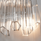 Aurora Applique Murale Transparent Murano Verre Tube Cascade - Neutralighting