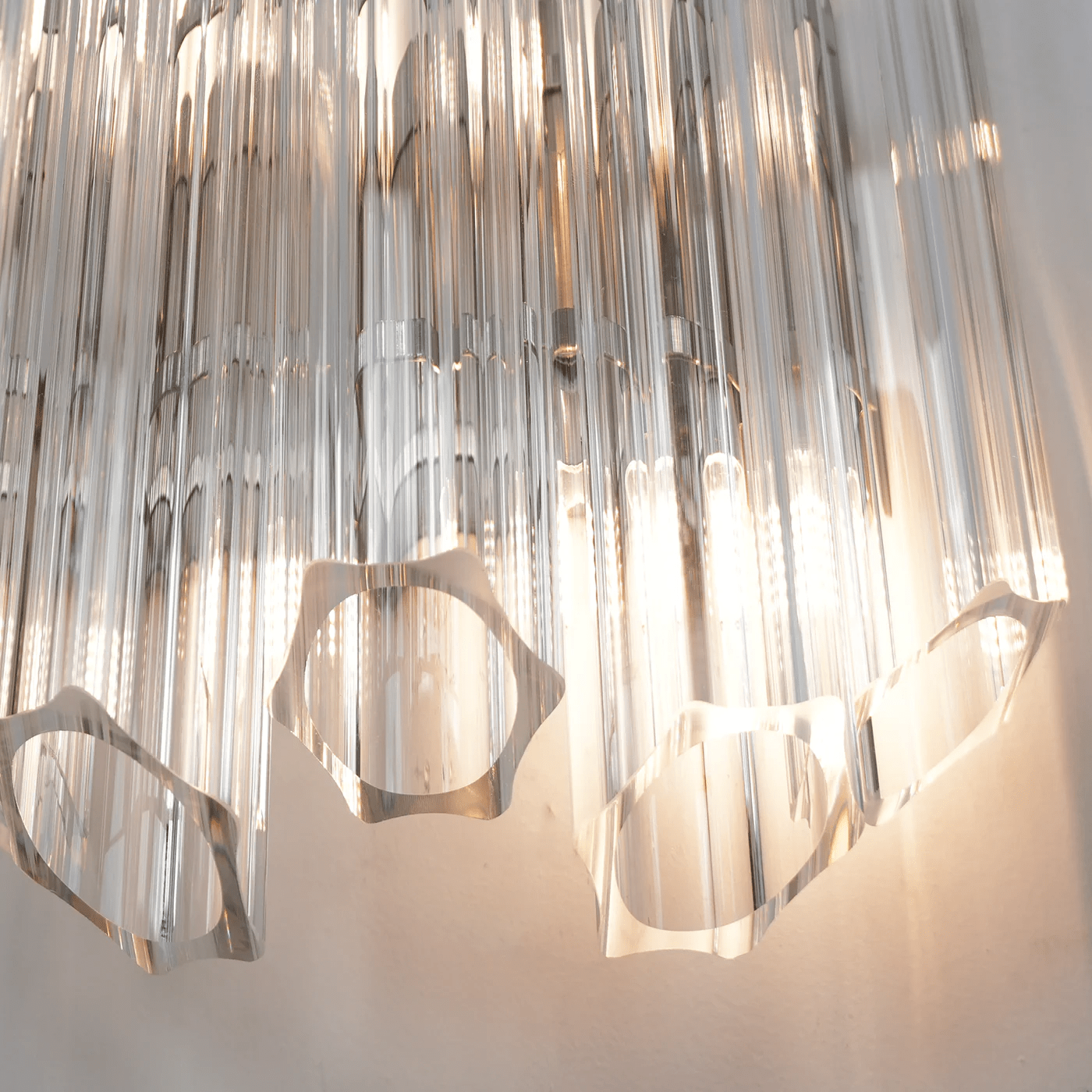 Aurora Applique Murale Transparent Murano Verre Tube Cascade - Neutralighting