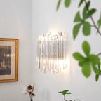 Aurora Applique Murale Transparent Murano Verre Tube Cascade - Neutralighting