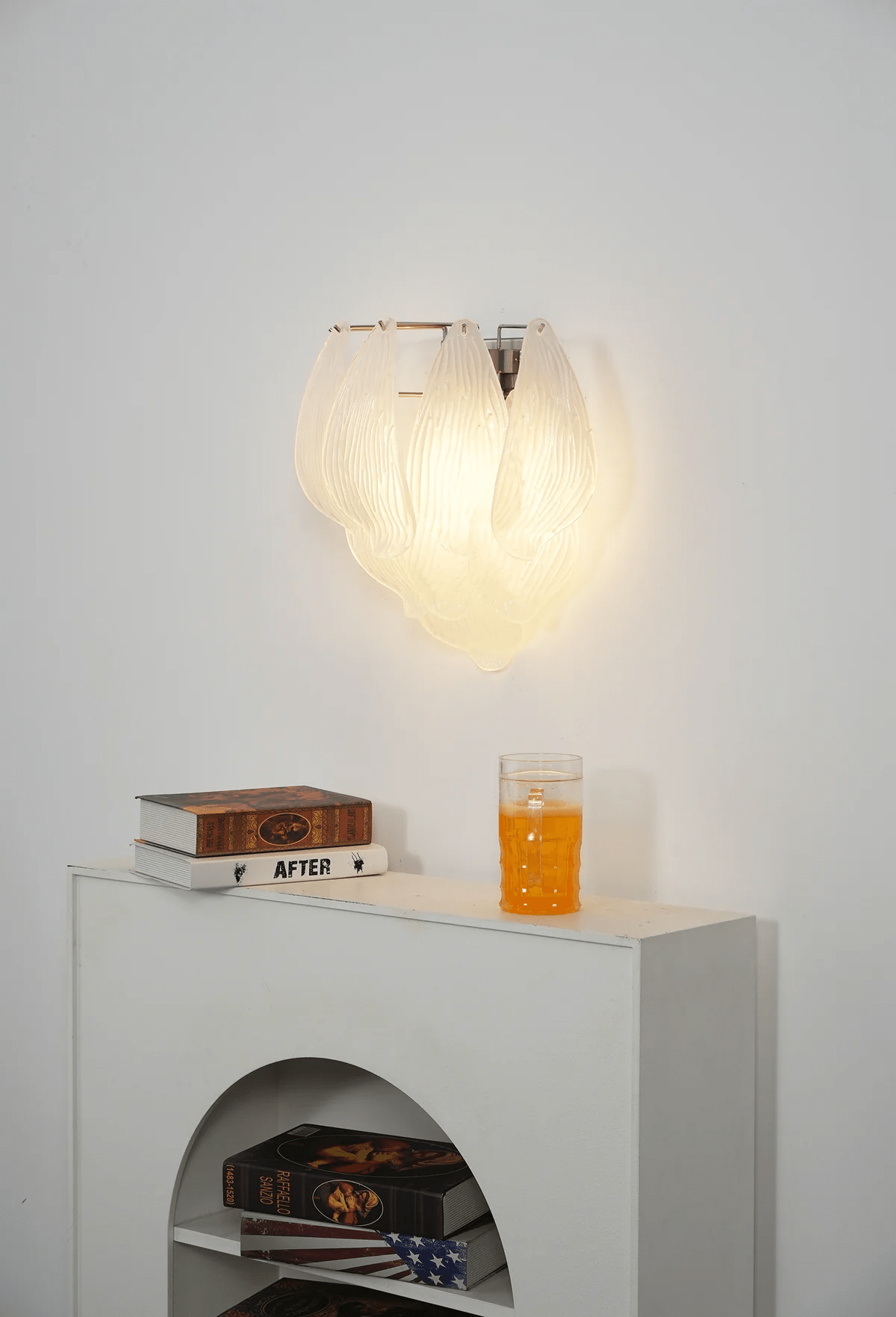 Aurora Applique Murale Murano Verre Pétale Givré Cascadant - Neutralighting