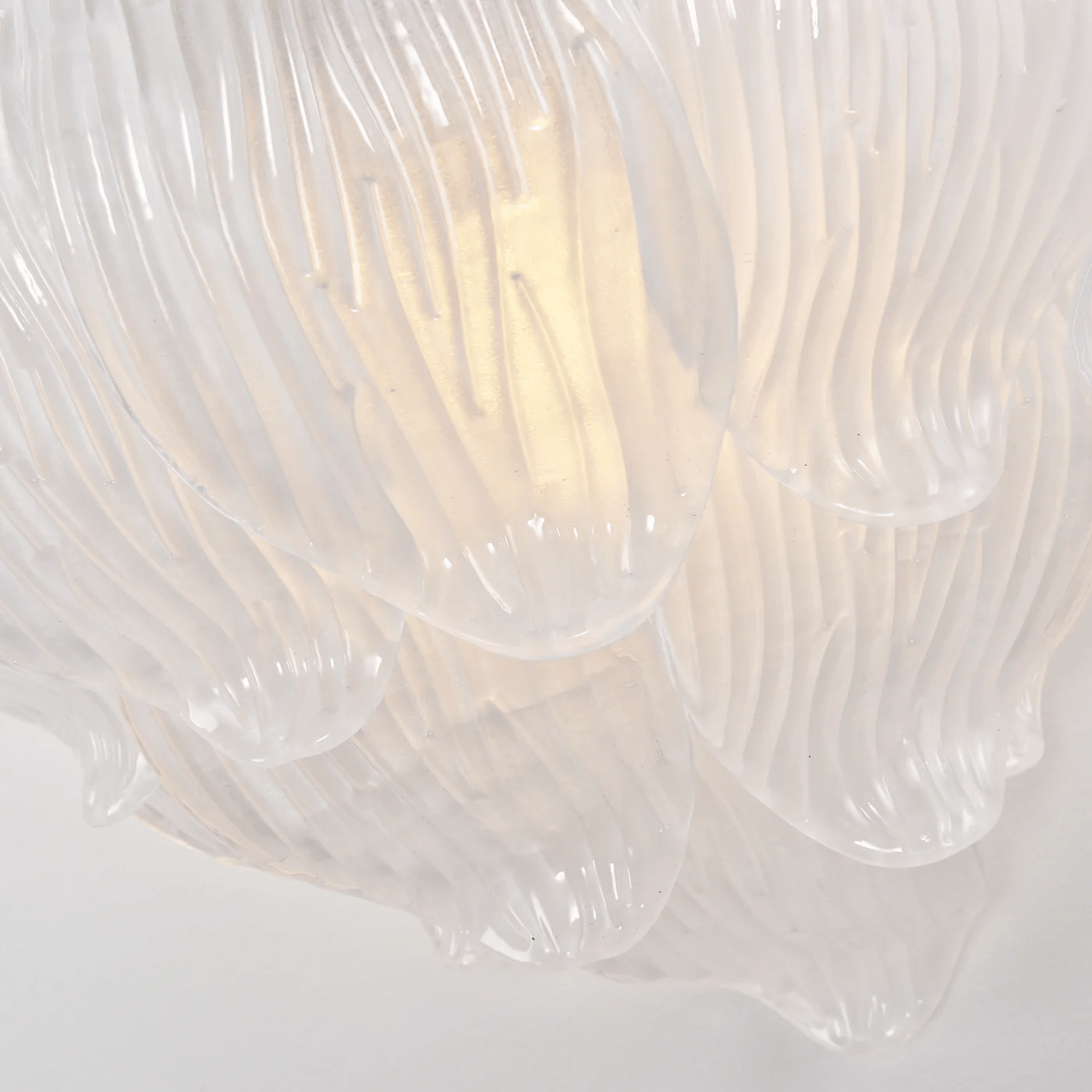 Aurora Applique Murale Murano Verre Pétale Givré Cascadant - Neutralighting