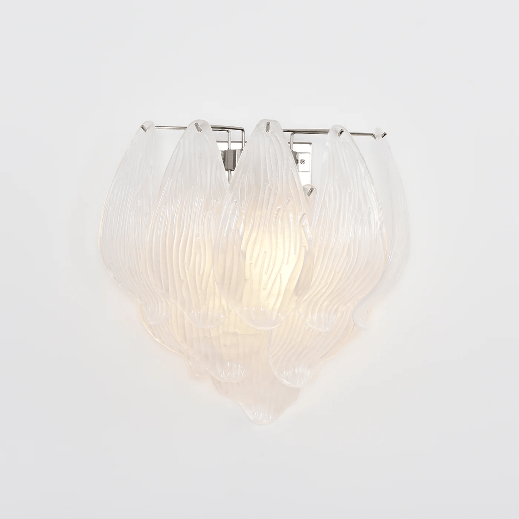 Aurora Applique Murale Murano Verre Pétale Givré Cascadant - Neutralighting