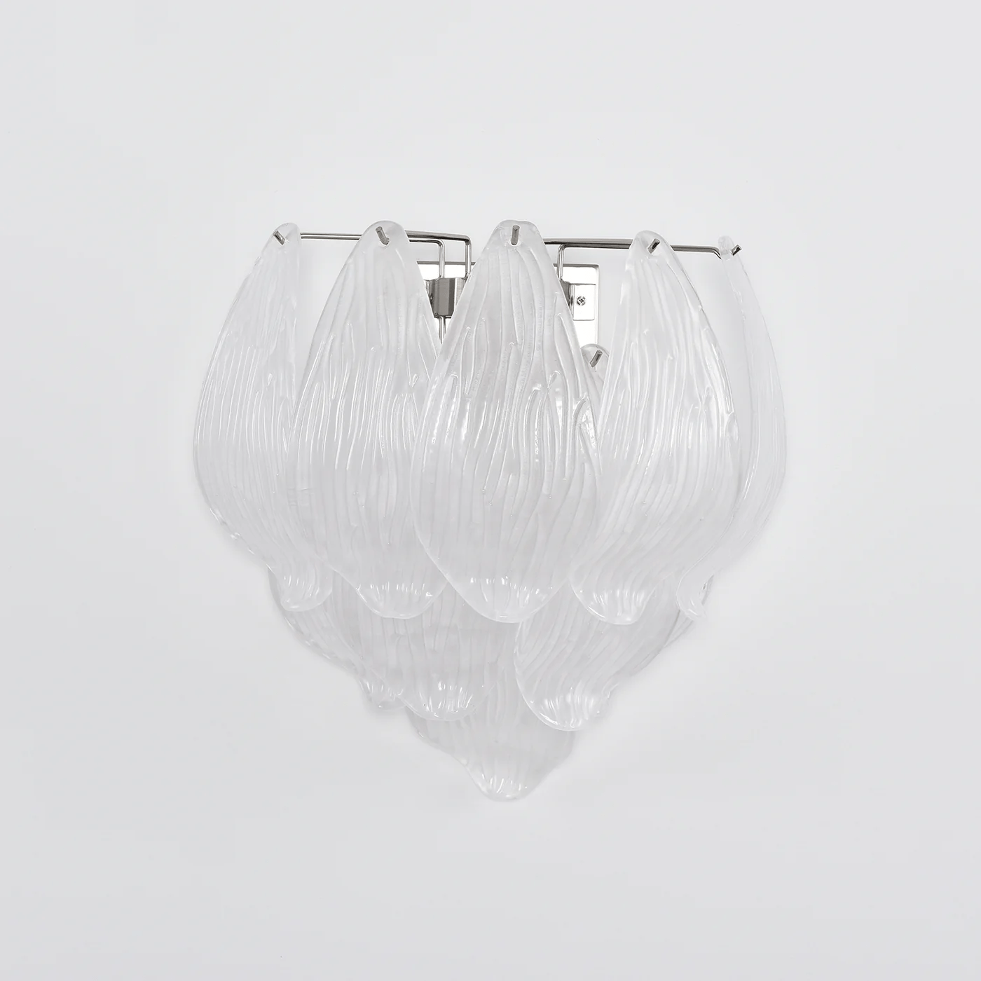 Aurora Applique Murale Murano Verre Pétale Givré Cascadant - Neutralighting