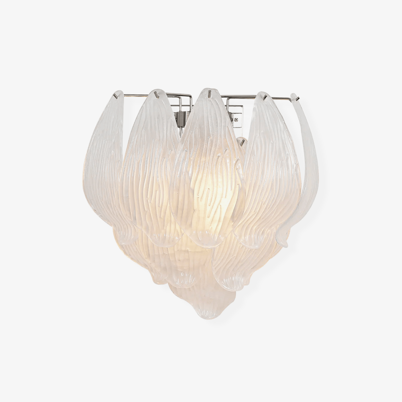 Aurora Applique Murale Murano Verre Pétale Givré Cascadant - Neutralighting