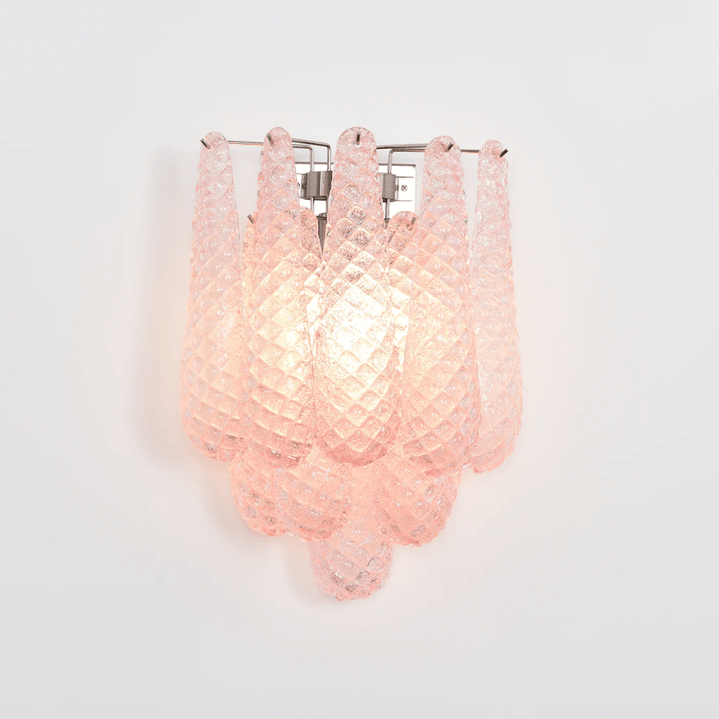 Aurora Applique Murale Rose Larme Verre Florale Artistique - Neutralighting