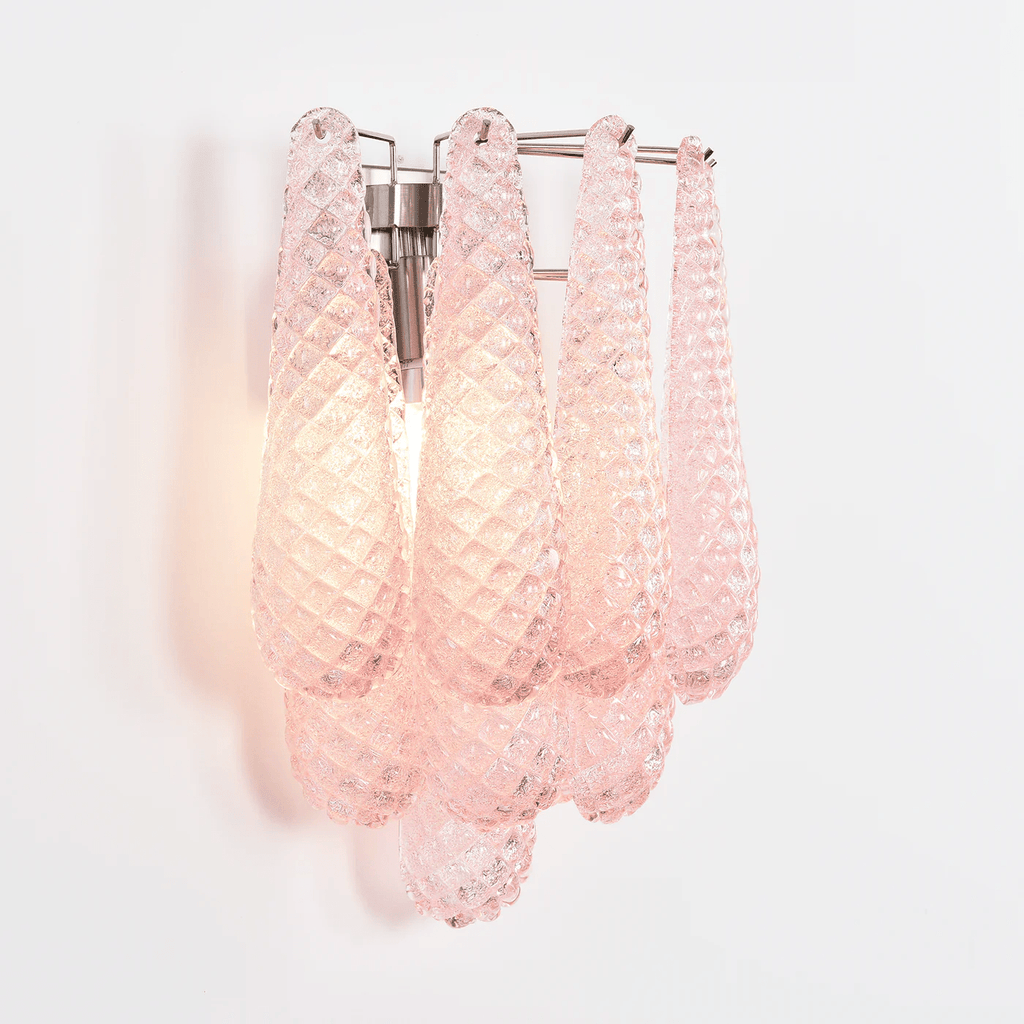 Aurora Applique Murale Rose Larme Verre Florale Artistique - Neutralighting