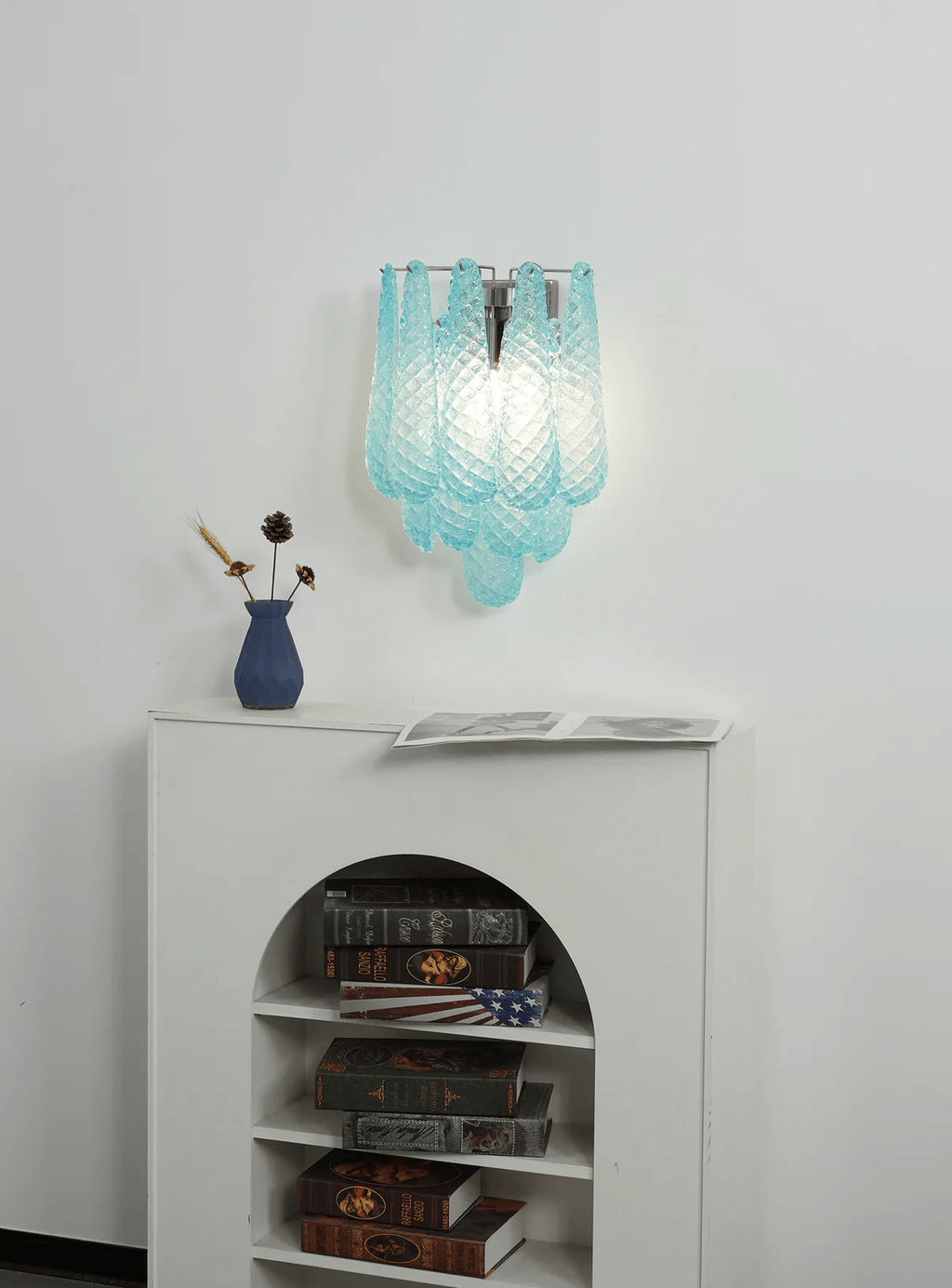 Aurora Applique Murale Rose Larme Verre Florale Artistique - Neutralighting
