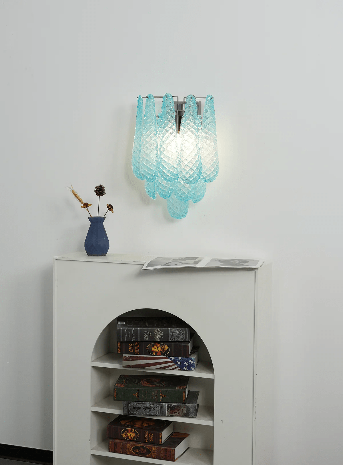 Aurora Applique Murale Rose Larme Verre Florale Artistique - Neutralighting