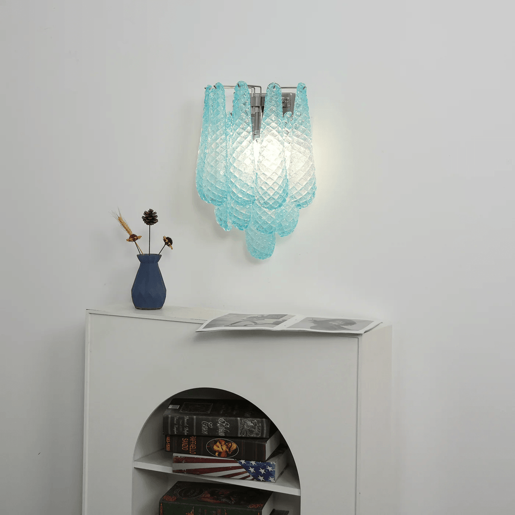 Aurora Applique Murale Rose Larme Verre Florale Artistique - Neutralighting