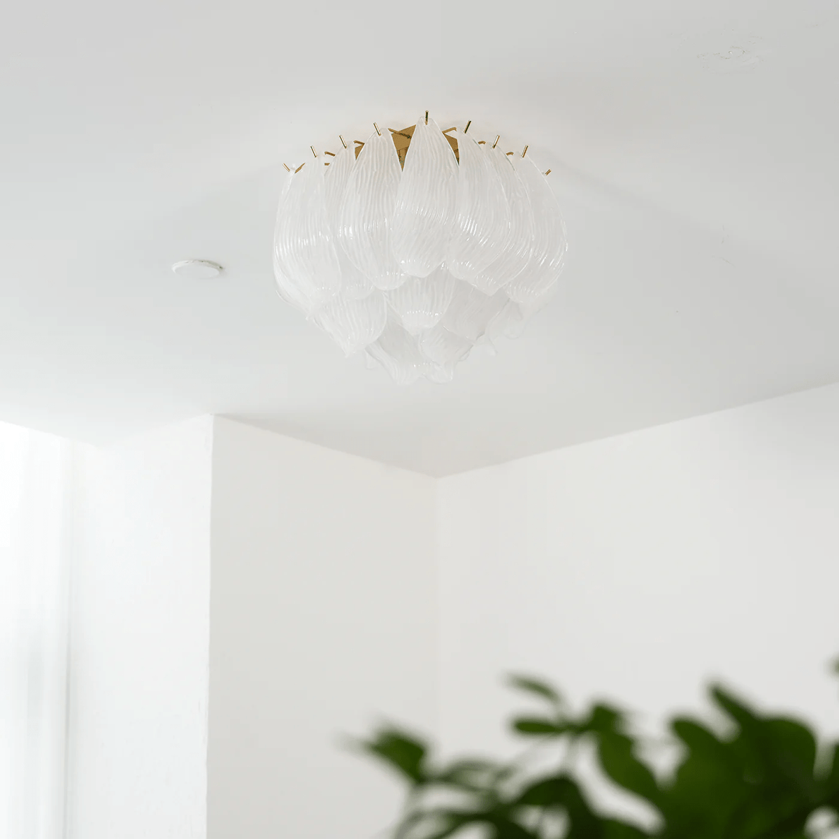 Aurora Plafonnier Murano Pétale Soufflé-Main Verre Applique Plafond - Neutralighting