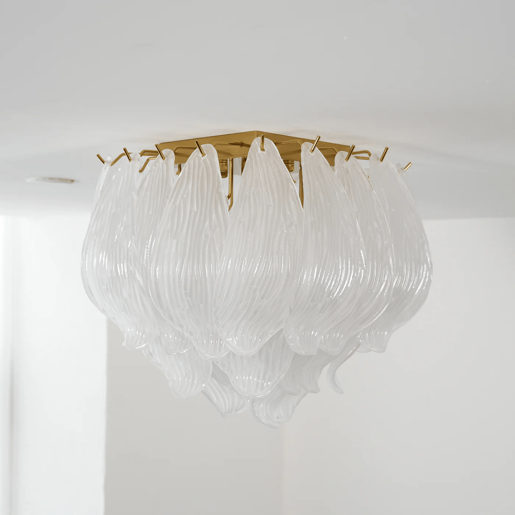 Aurora Plafonnier Murano Pétale Soufflé-Main Verre Applique Plafond - Neutralighting