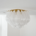 Aurora Plafonnier Murano Pétale Soufflé-Main Verre Applique Plafond - Neutralighting