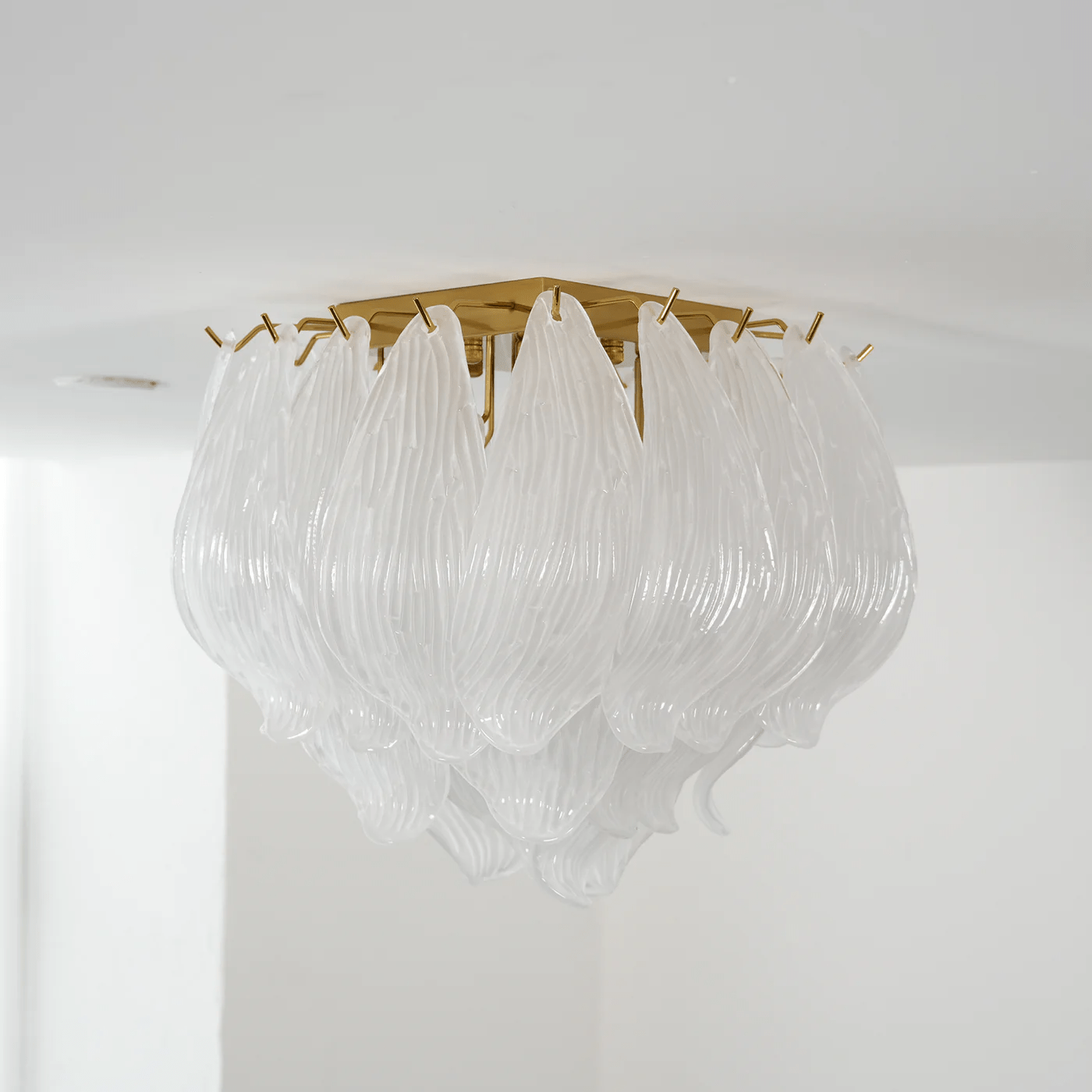 Aurora Plafonnier Murano Pétale Soufflé-Main Verre Applique Plafond - Neutralighting