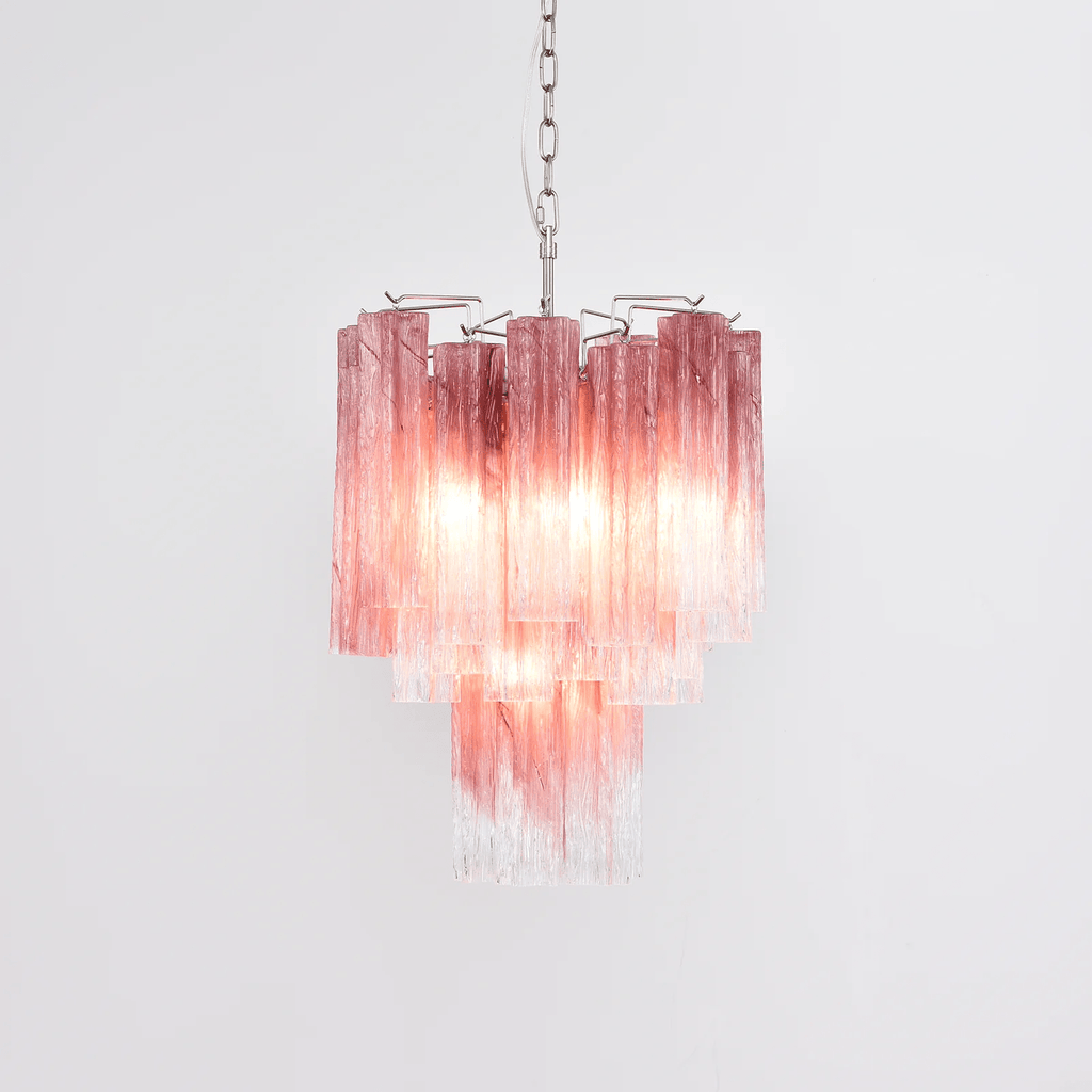 Aurora Lustre Rose Dégradé Murano Verre Étagé - Neutralighting