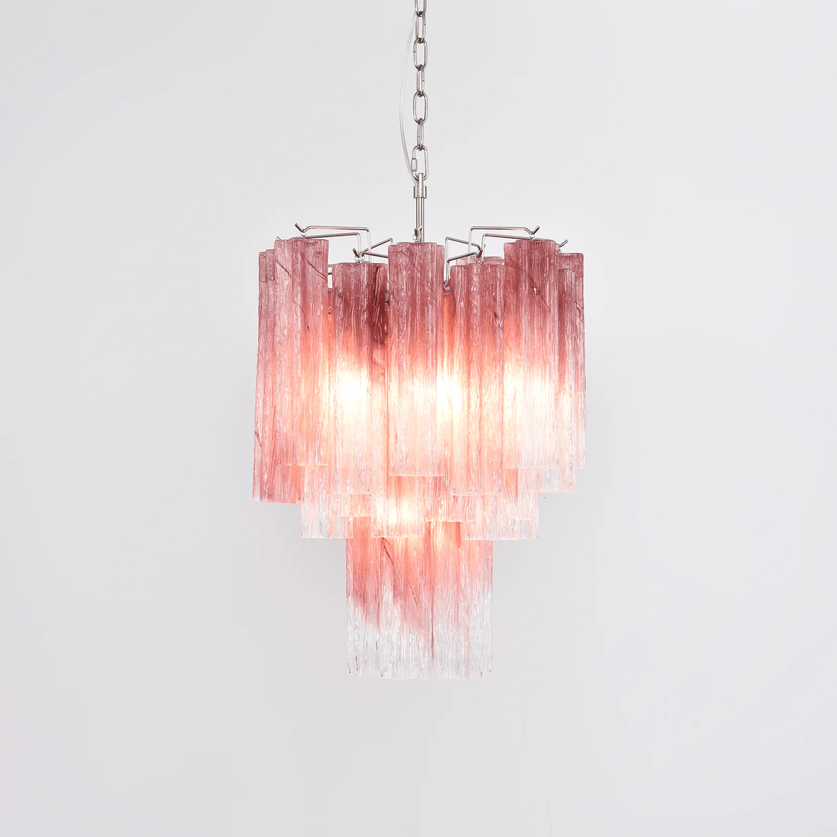 Aurora Lustre Rose Dégradé Murano Verre Étagé - Neutralighting