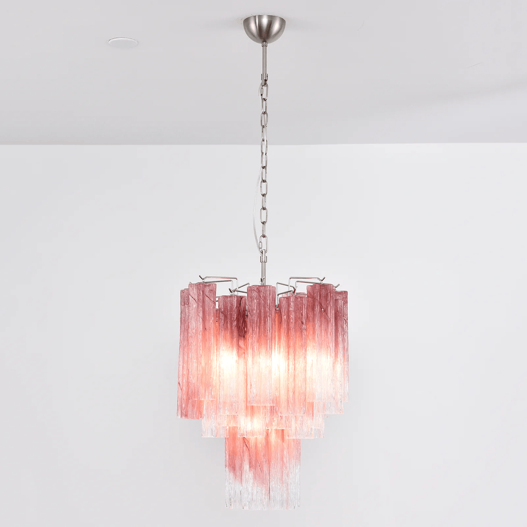 Aurora Lustre Rose Dégradé Murano Verre Étagé - Neutralighting