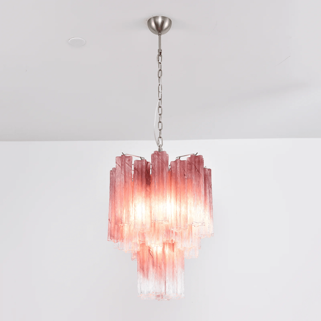 Aurora Lustre Rose Dégradé Murano Verre Étagé - Neutralighting