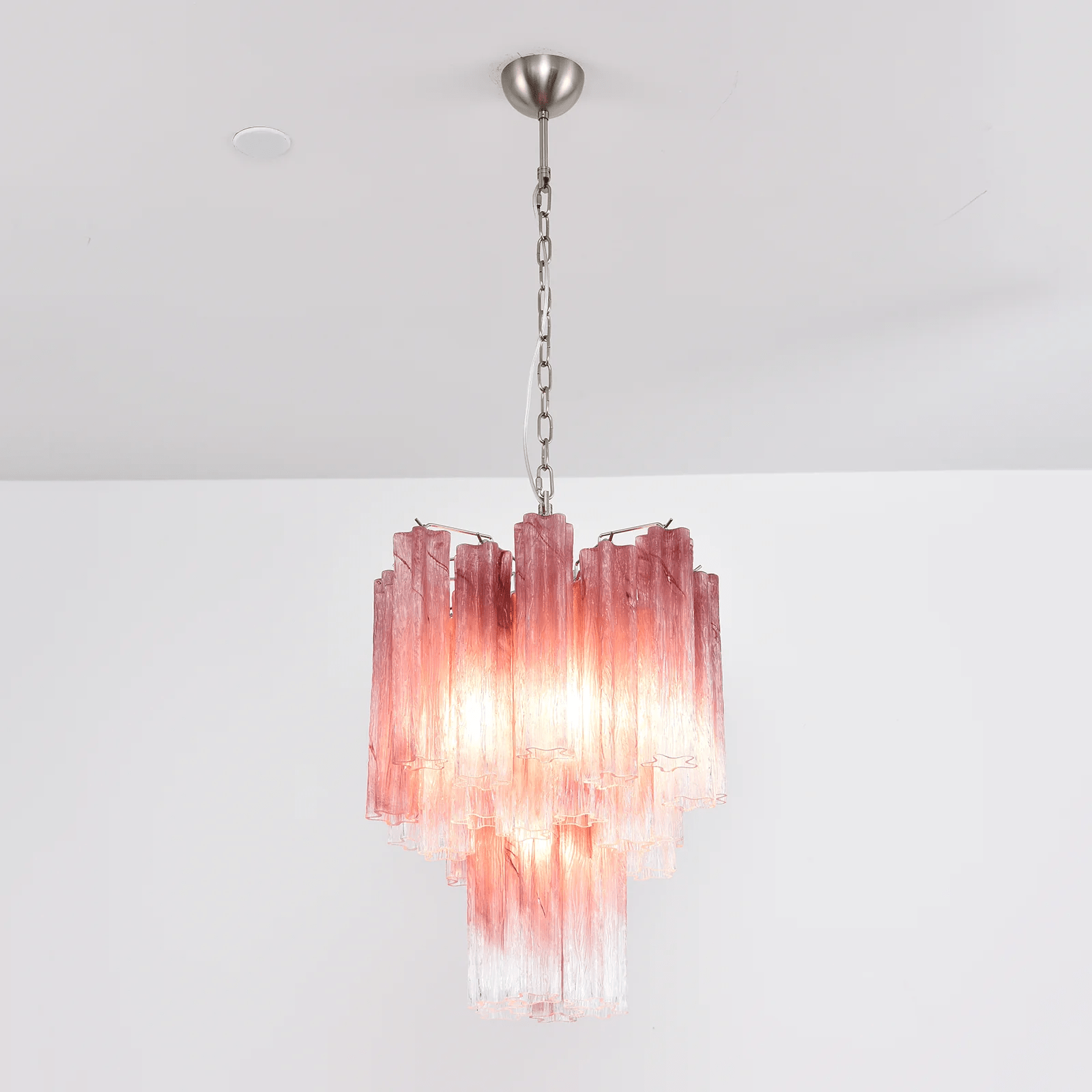Aurora Lustre Rose Dégradé Murano Verre Étagé - Neutralighting