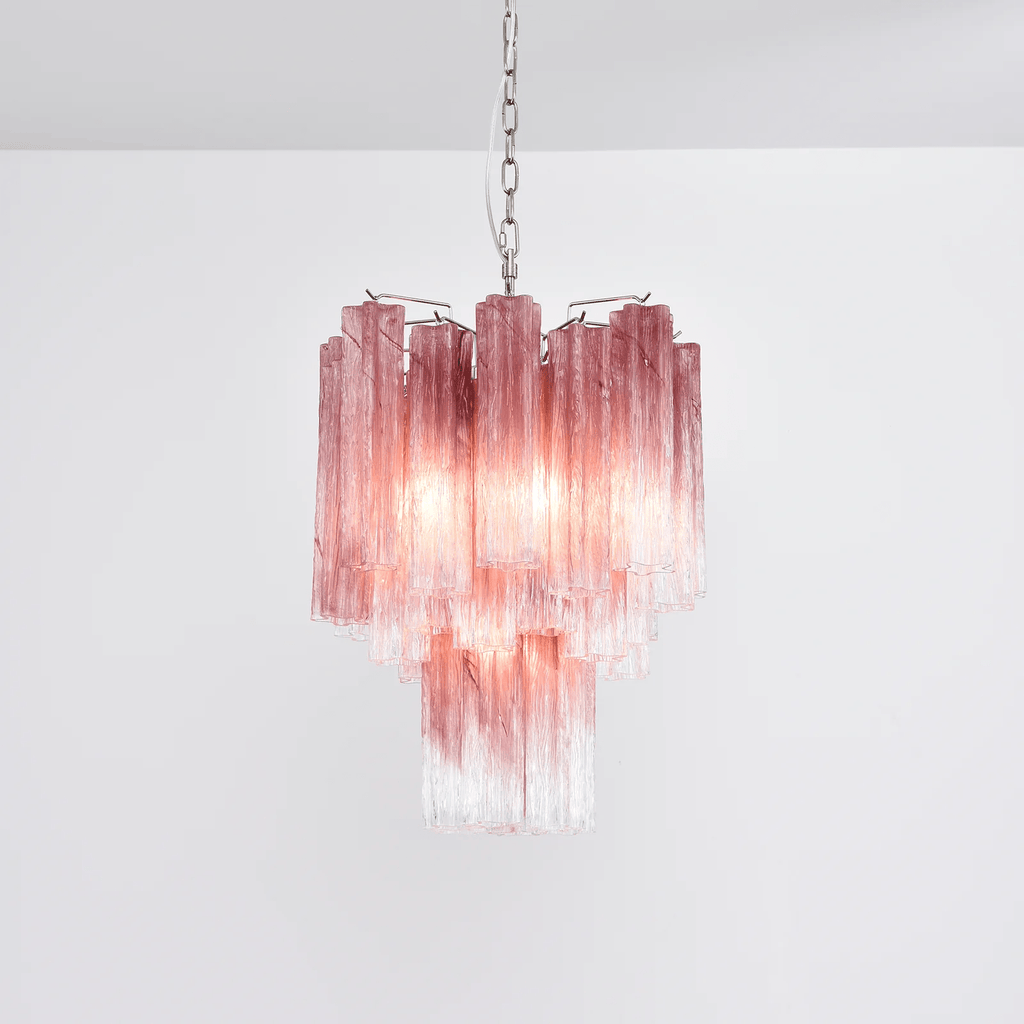 Aurora Lustre Rose Dégradé Murano Verre Étagé - Neutralighting