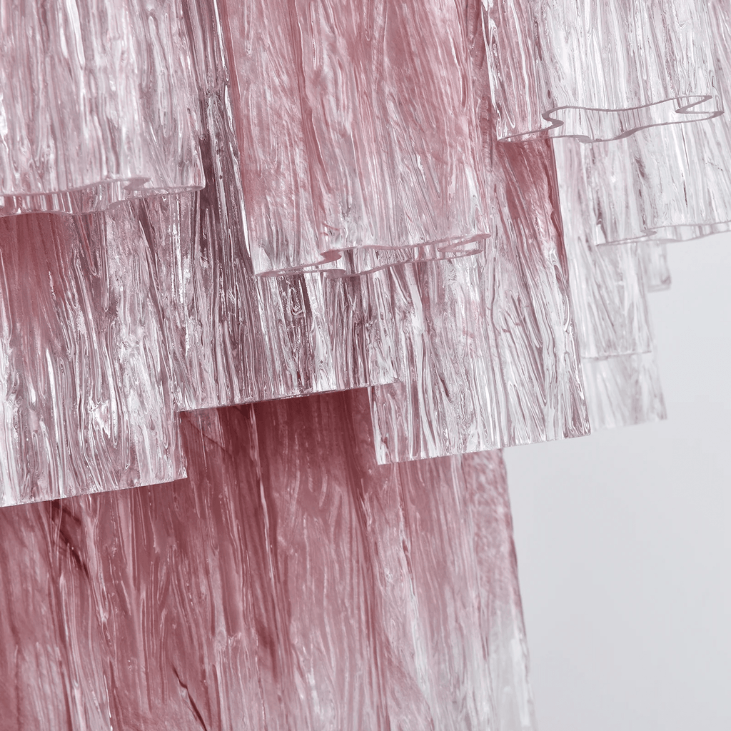 Aurora Lustre Rose Dégradé Murano Verre Étagé - Neutralighting