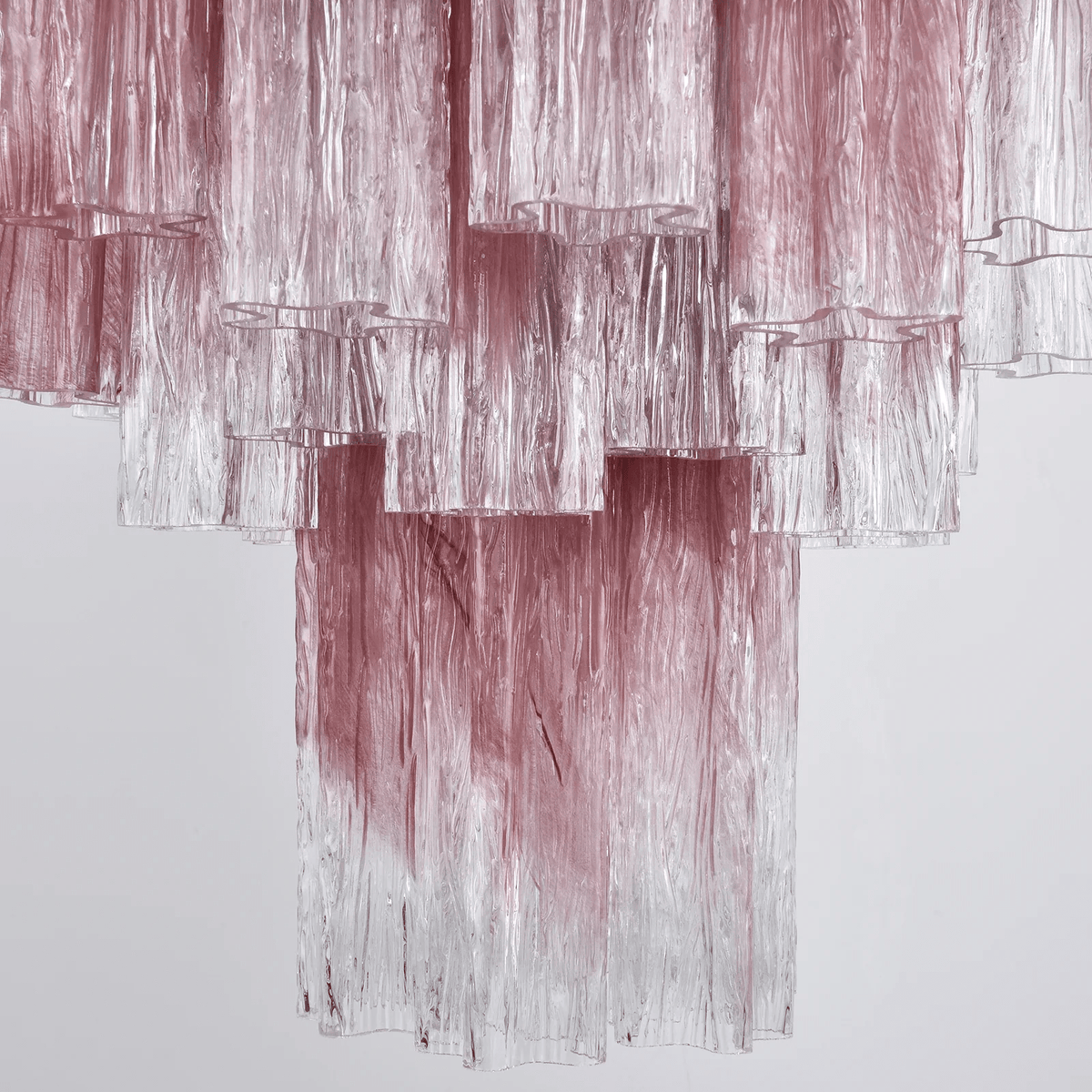 Aurora Lustre Rose Dégradé Murano Verre Étagé - Neutralighting