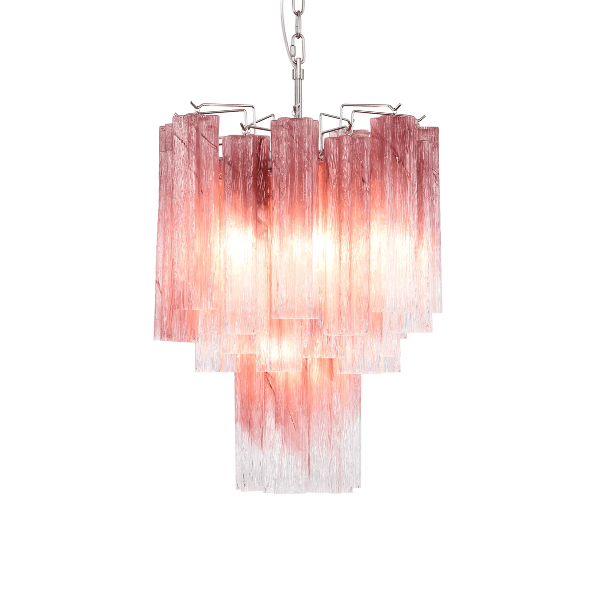 Aurora Lustre Rose Dégradé Murano Verre Étagé - Neutralighting