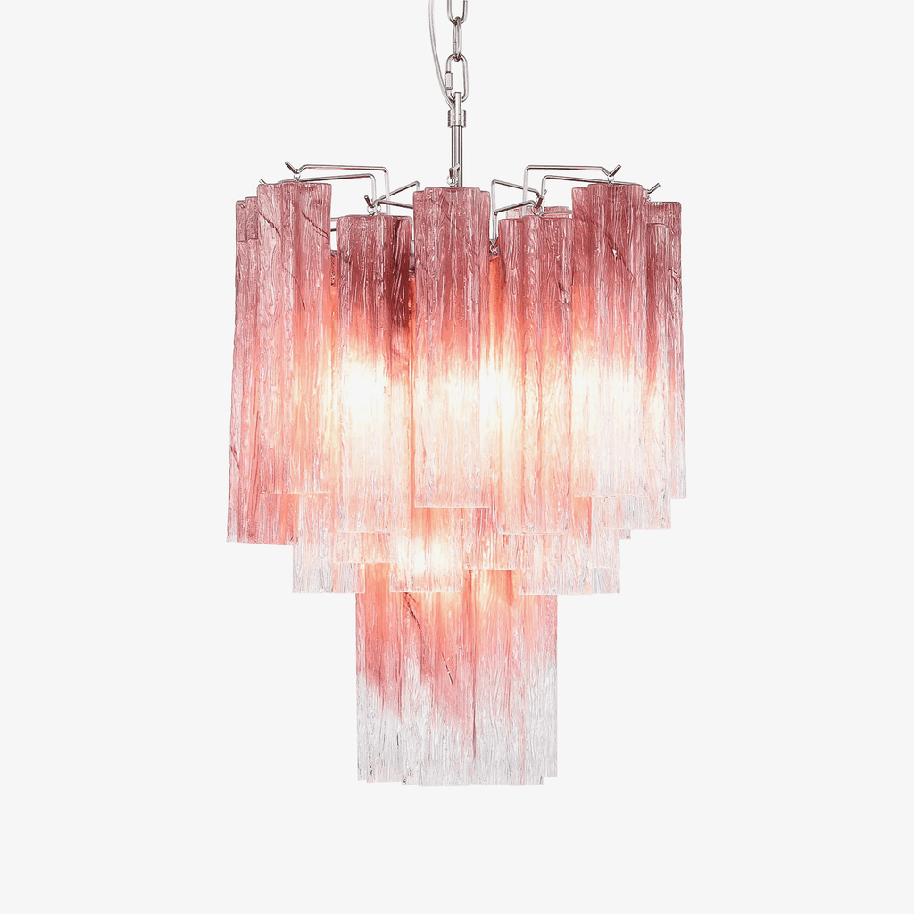 Aurora Lustre Rose Dégradé Murano Verre Étagé - Neutralighting