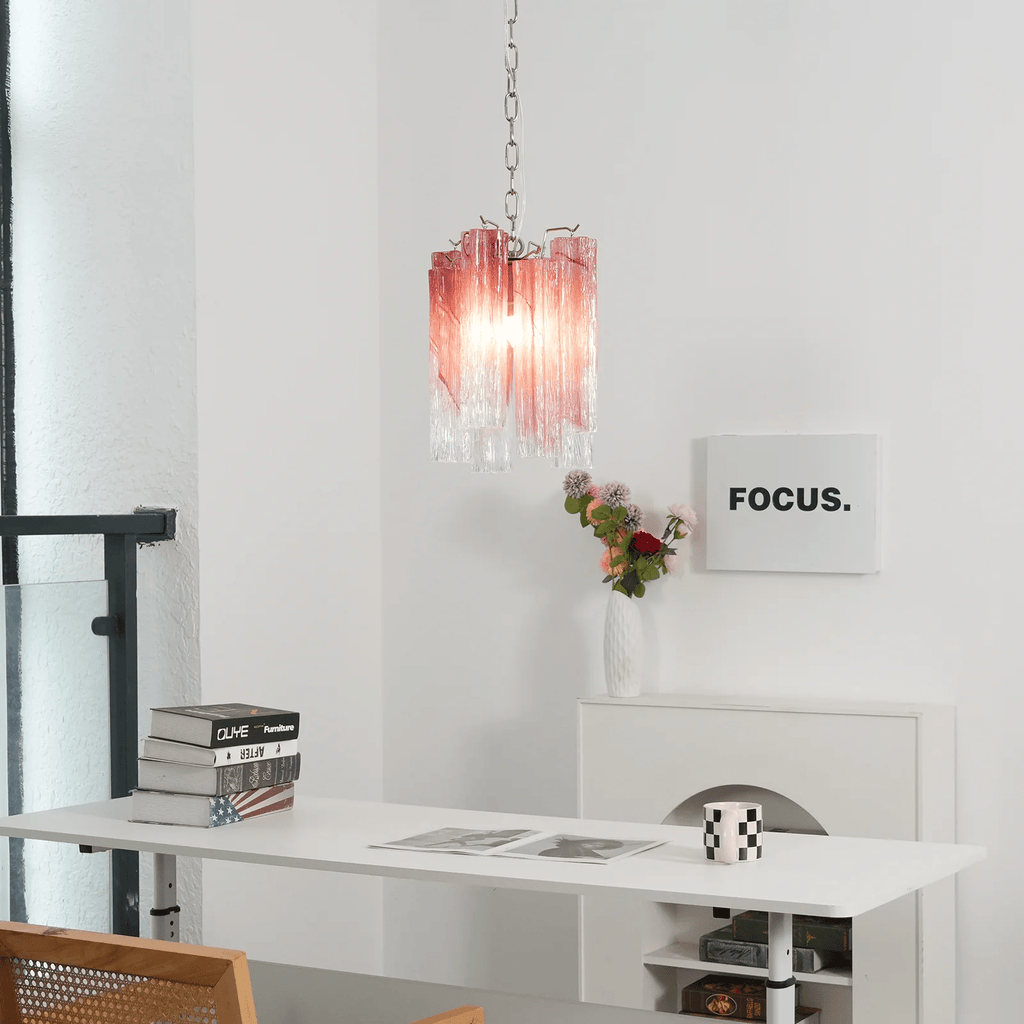 Aurora Lustre Rose Dégradé Murano Verre - Neutralighting