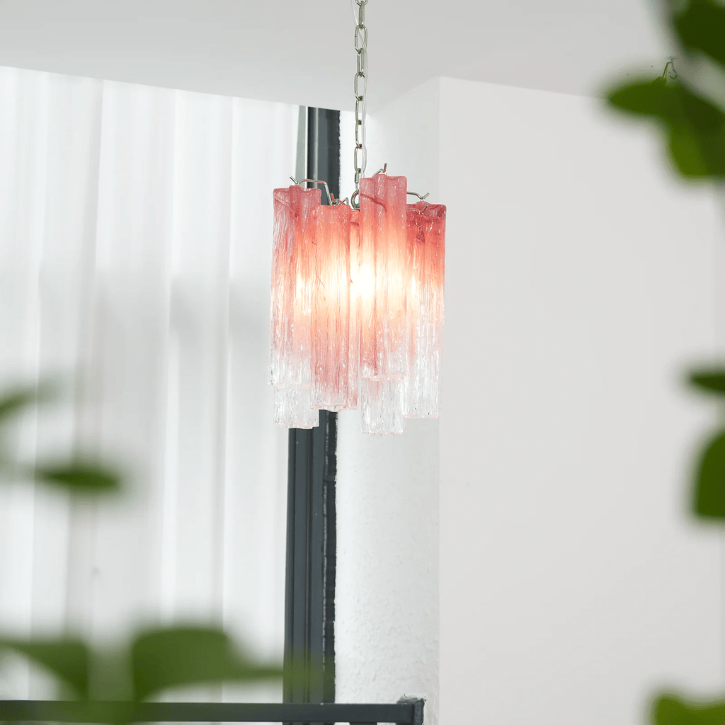 Aurora Lustre Rose Dégradé Murano Verre - Neutralighting