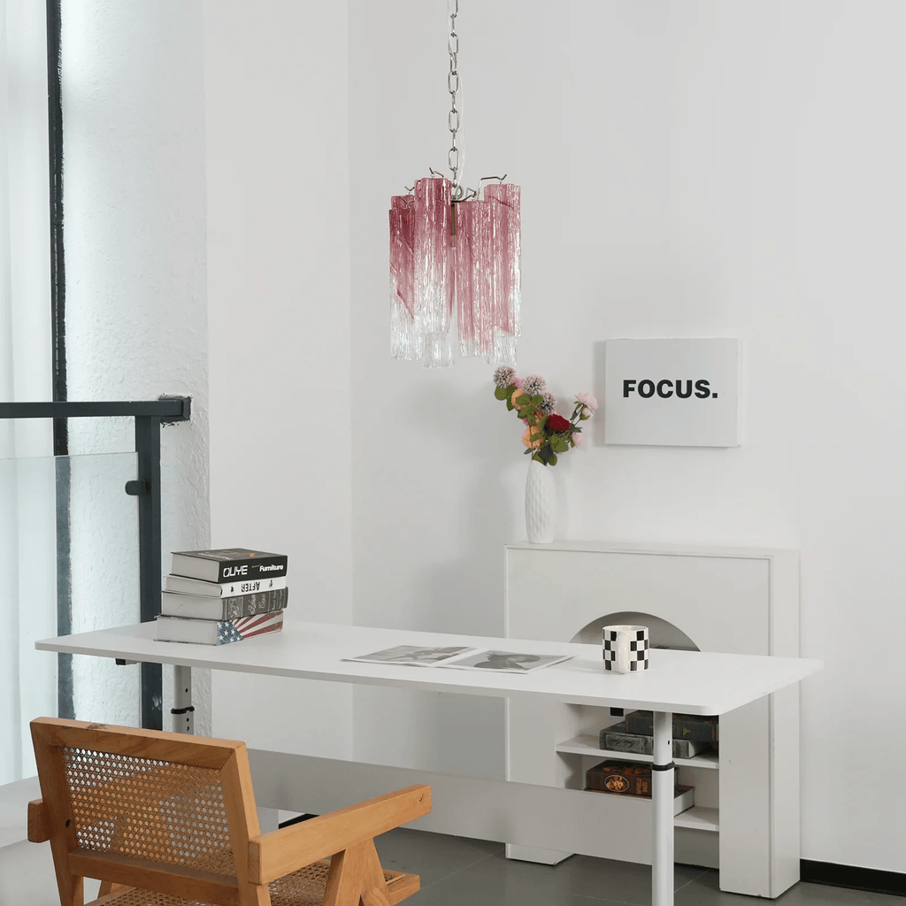 Aurora Lustre Rose Dégradé Murano Verre - Neutralighting