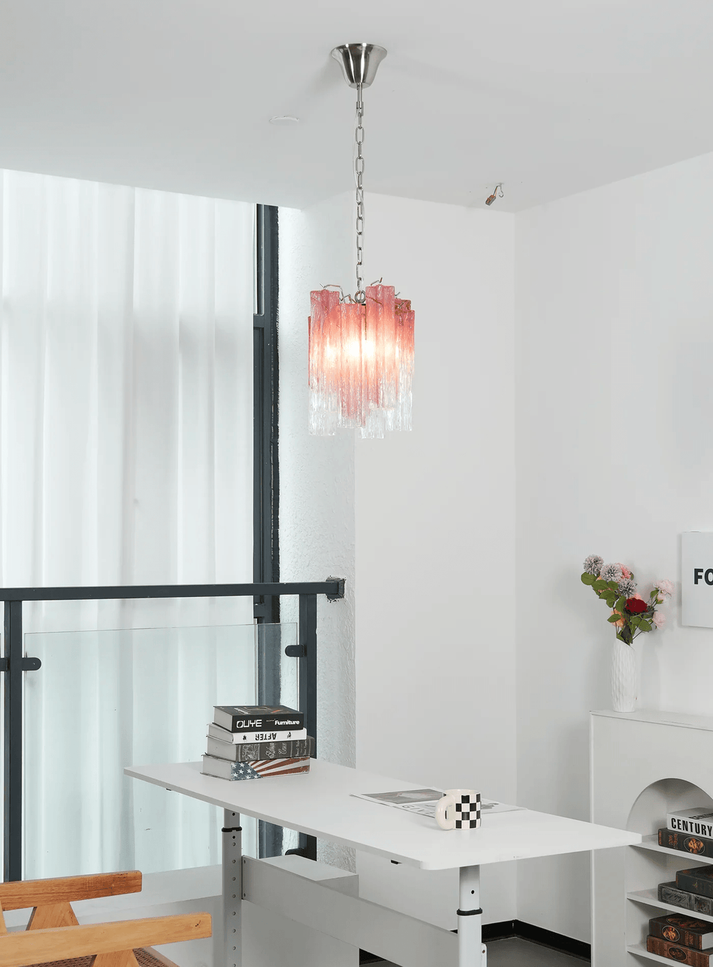Aurora Lustre Rose Dégradé Murano Verre - Neutralighting