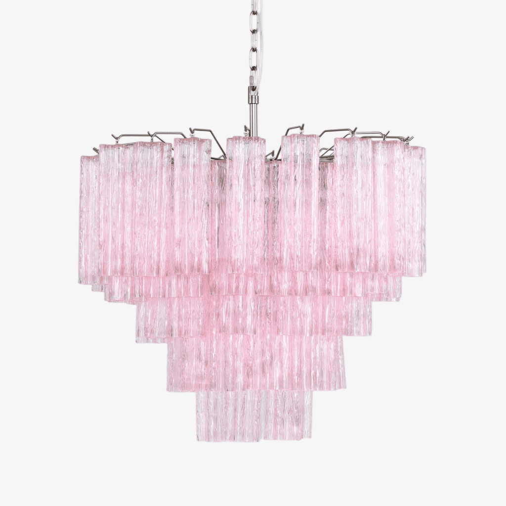Aurora Lustre Rose Verre Multi-Étage Romantique - Neutralighting