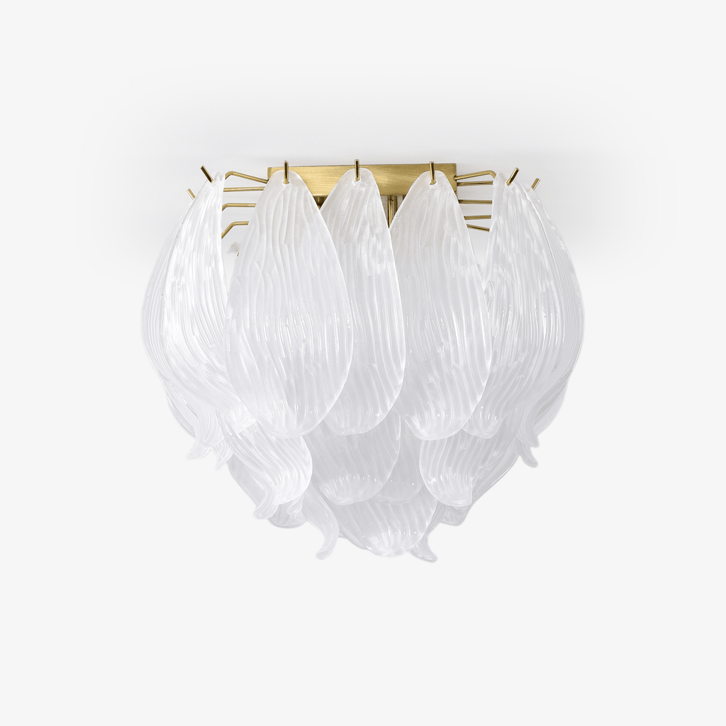 Aurora Plafonnier Murano Pétale Soufflé-Main Verre Applique Plafond - Neutralighting
