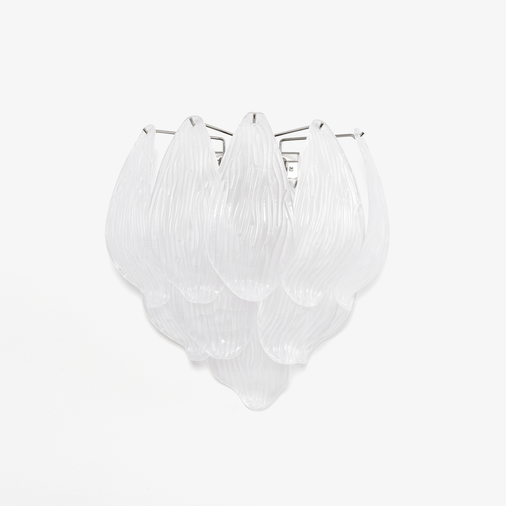 Aurora Applique Murale Murano Verre Pétale Givré Cascadant - Neutralighting