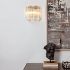 Aurora Applique Murale Transparent Murano Verre Tube Cascade - Neutralighting