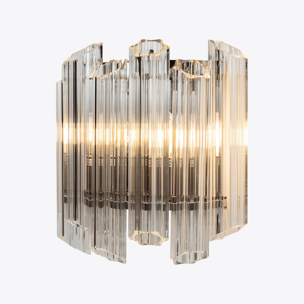 Aurora Applique Murale Transparent Murano Verre Tube Cascade - Neutralighting