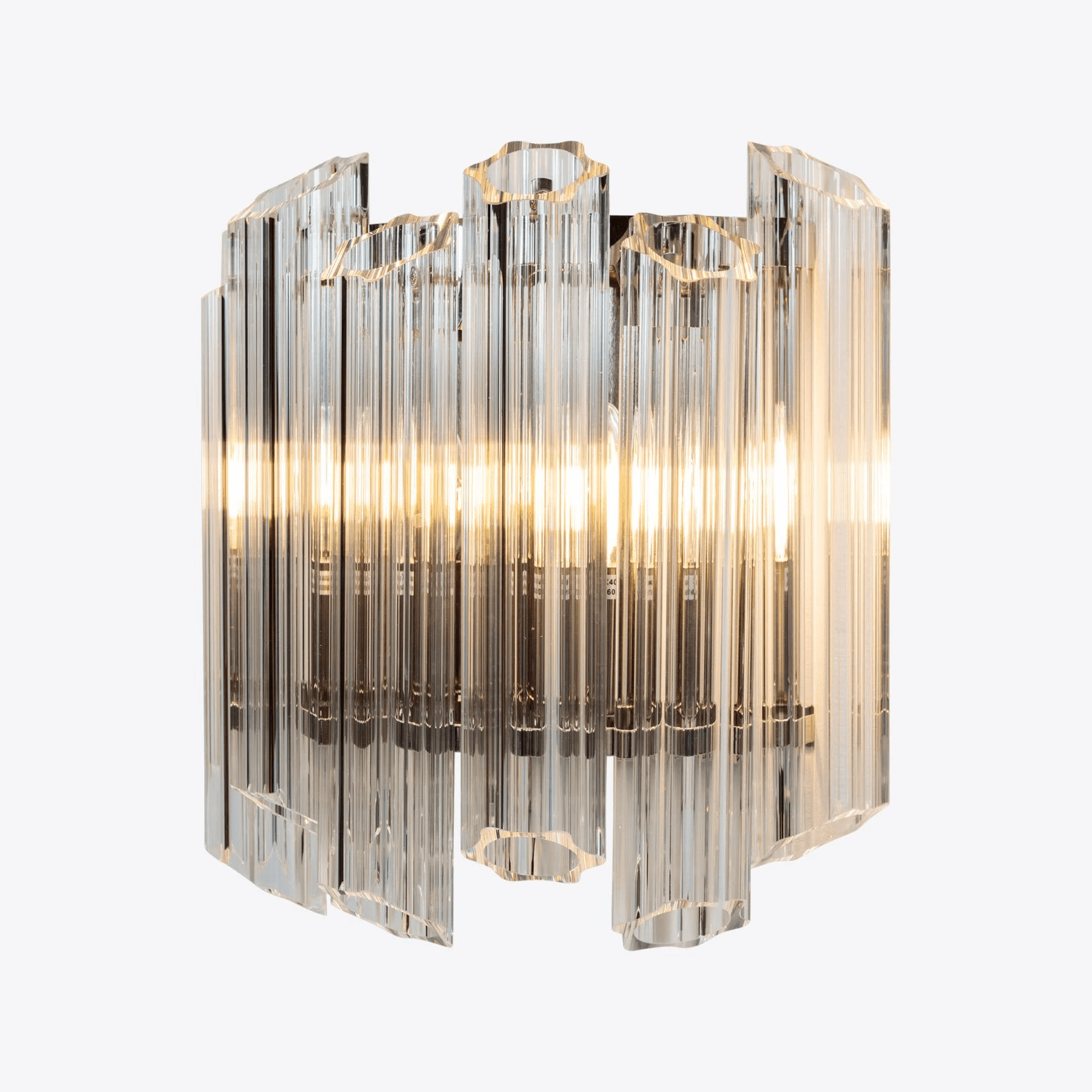 Aurora Applique Murale Transparent Murano Verre Tube Cascade - Neutralighting