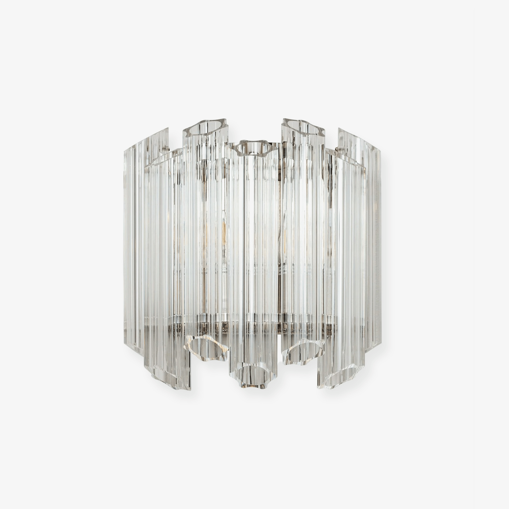 Aurora Applique Murale Transparent Murano Verre Tube Cascade - Neutralighting