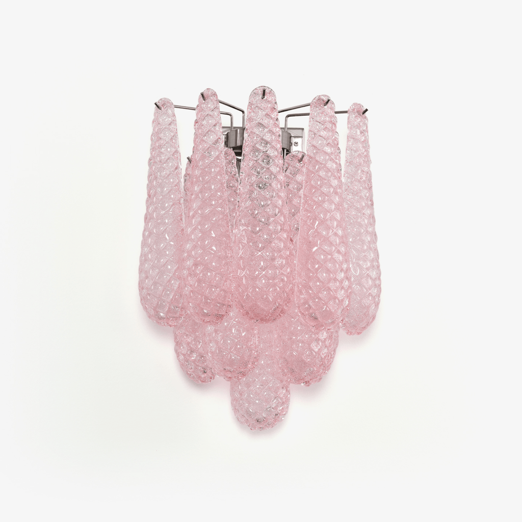 Aurora Applique Murale Rose Larme Verre Florale Artistique - Neutralighting